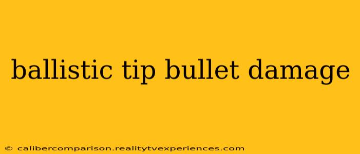 ballistic tip bullet damage