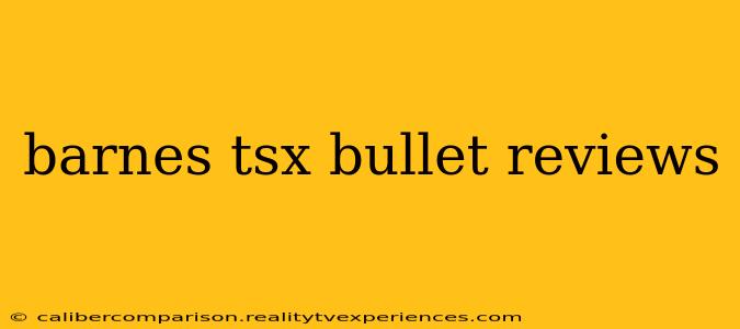 barnes tsx bullet reviews