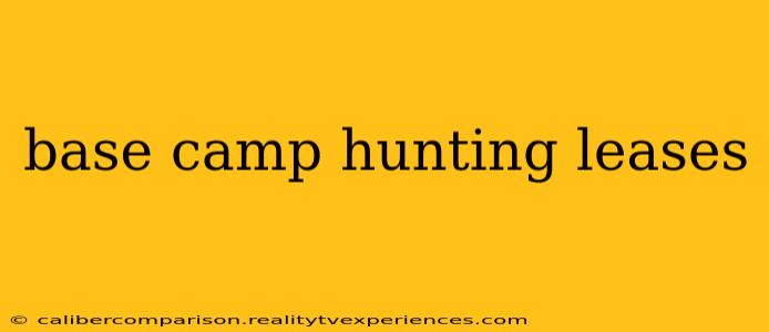 base camp hunting leases