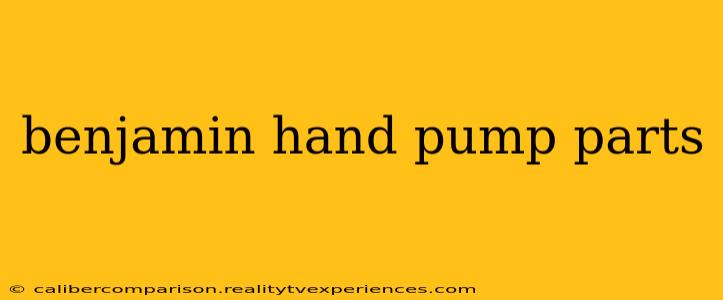 benjamin hand pump parts