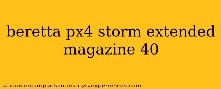 beretta px4 storm extended magazine 40