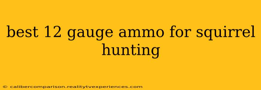 best 12 gauge ammo for squirrel hunting