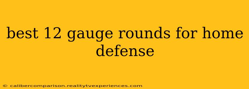 best 12 gauge rounds for home defense