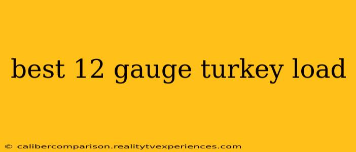 best 12 gauge turkey load