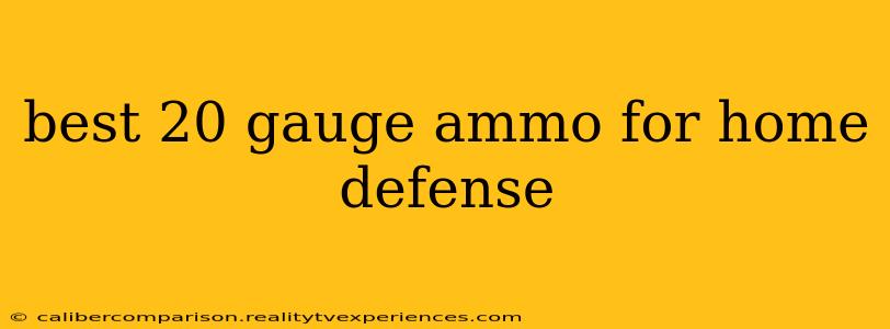 best 20 gauge ammo for home defense