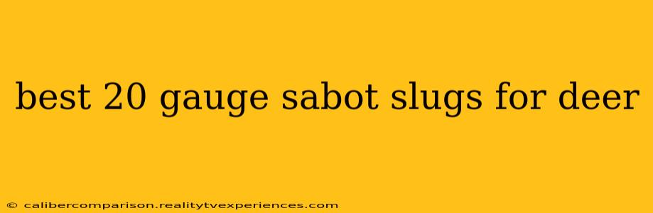 best 20 gauge sabot slugs for deer