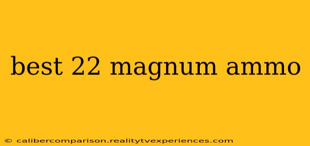 best 22 magnum ammo