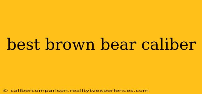 best brown bear caliber