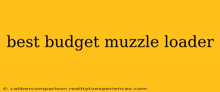 best budget muzzle loader