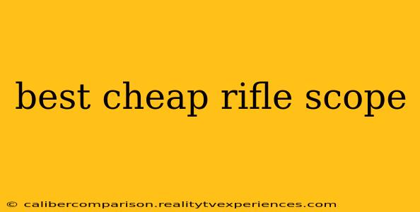 best cheap rifle scope