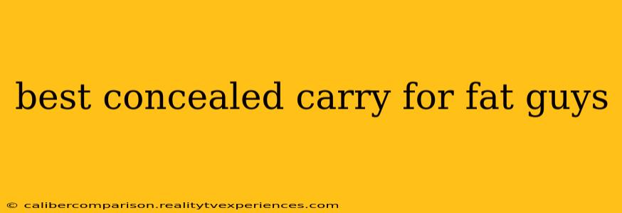 best concealed carry for fat guys