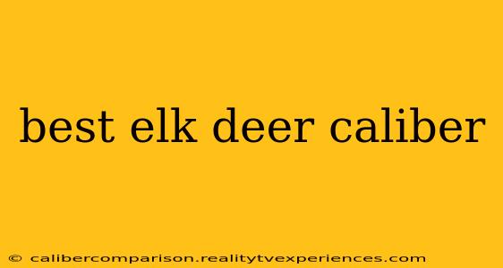 best elk deer caliber