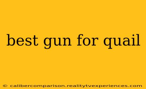 best gun for quail