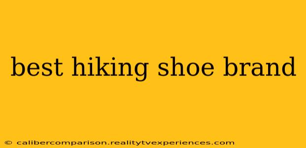 best hiking shoe brand