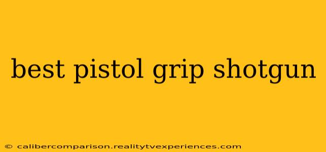 best pistol grip shotgun