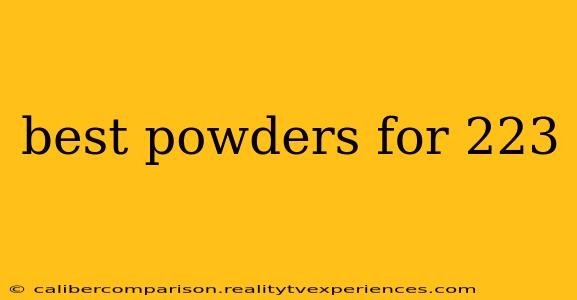 best powders for 223