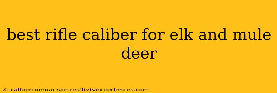 best rifle caliber for elk and mule deer