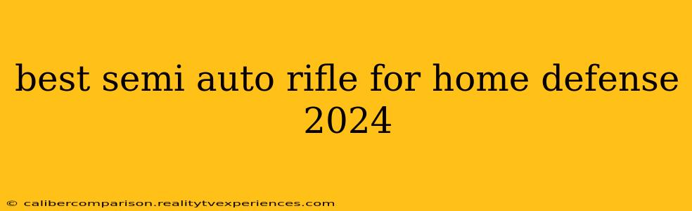 best semi auto rifle for home defense 2024