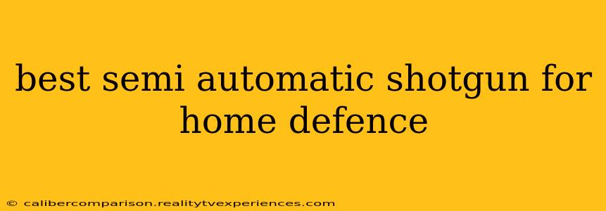 best semi automatic shotgun for home defence