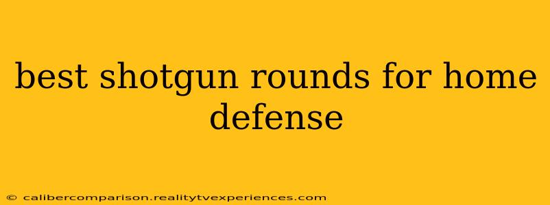 best shotgun rounds for home defense