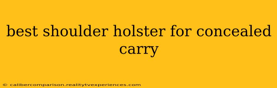 best shoulder holster for concealed carry