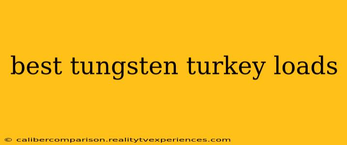 best tungsten turkey loads