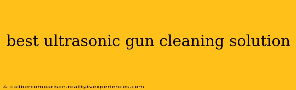 best ultrasonic gun cleaning solution