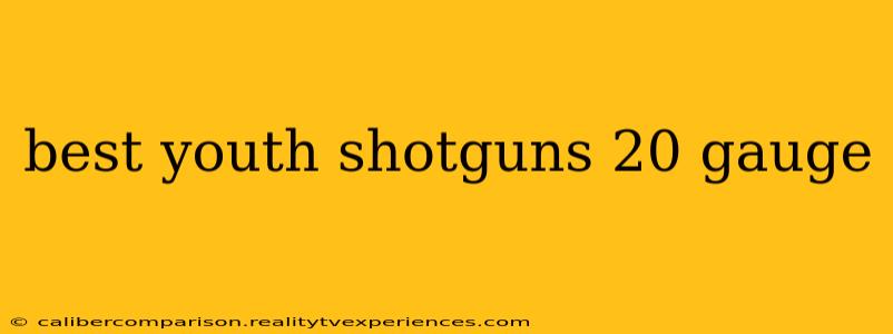 best youth shotguns 20 gauge