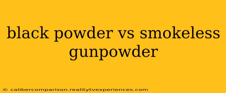 black powder vs smokeless gunpowder