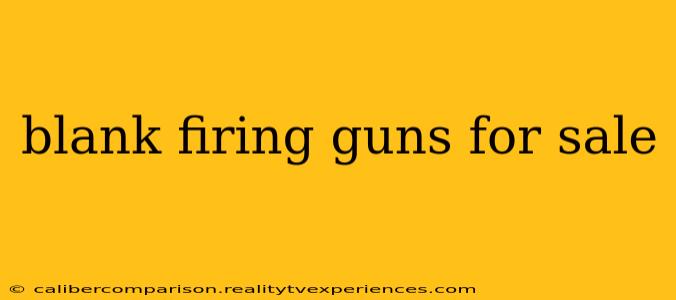 blank firing guns for sale