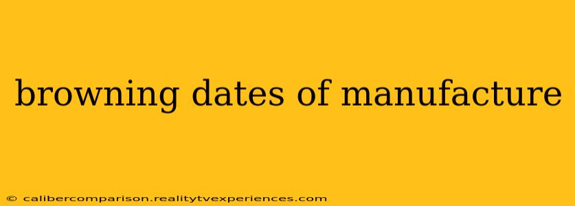 browning dates of manufacture