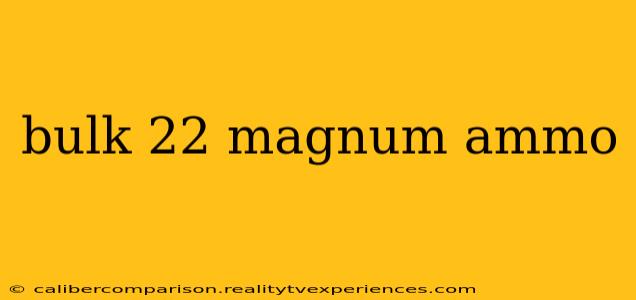 bulk 22 magnum ammo