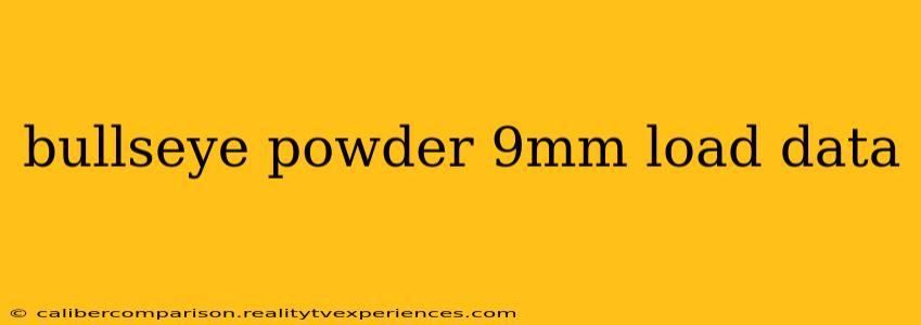 bullseye powder 9mm load data