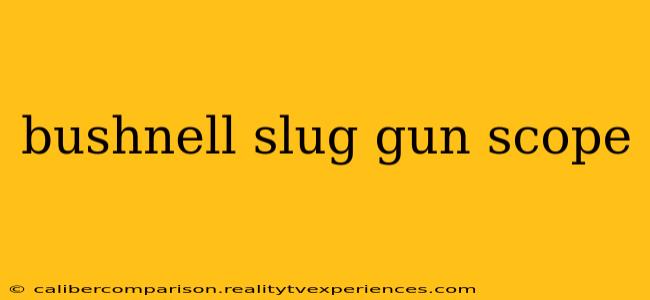 bushnell slug gun scope