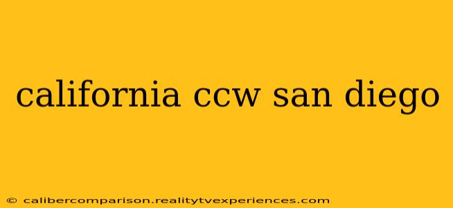 california ccw san diego