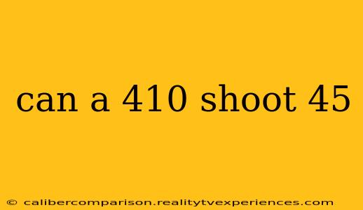 can a 410 shoot 45