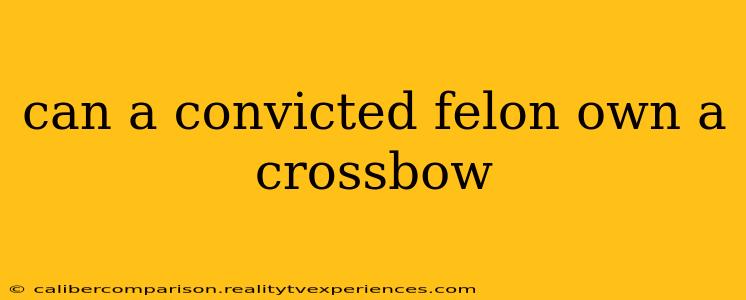 can a convicted felon own a crossbow