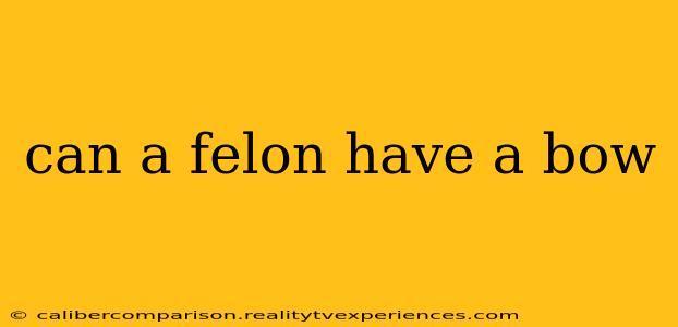 can a felon have a bow