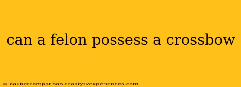 can a felon possess a crossbow