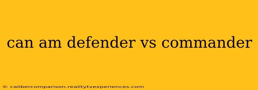 can am defender vs commander