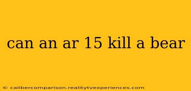 can an ar 15 kill a bear