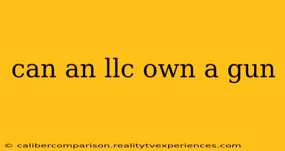 can an llc own a gun