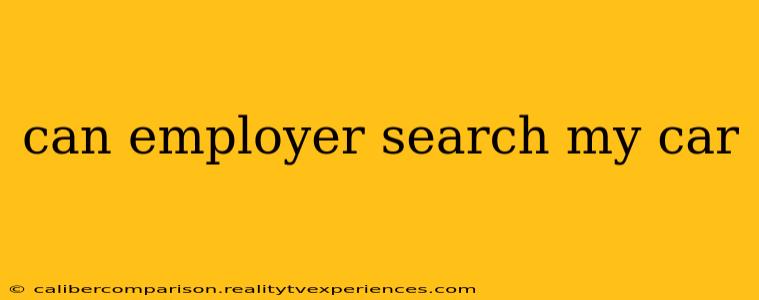 can employer search my car