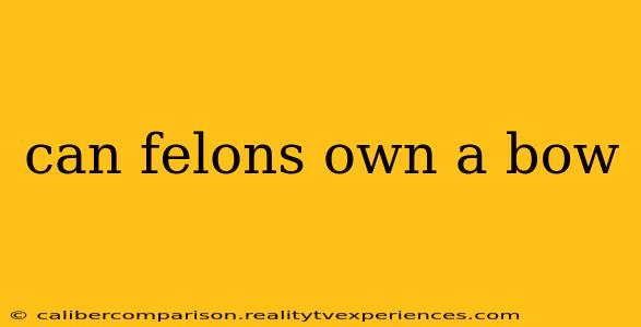 can felons own a bow