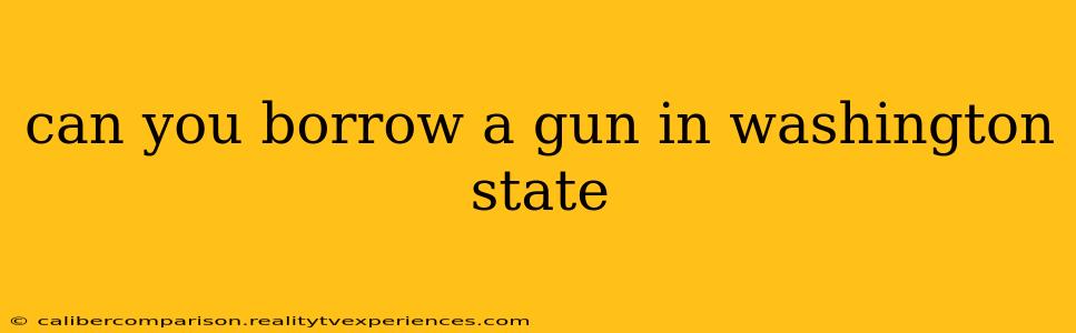 can you borrow a gun in washington state