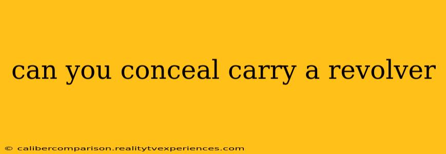 can you conceal carry a revolver