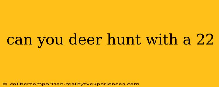 can you deer hunt with a 22