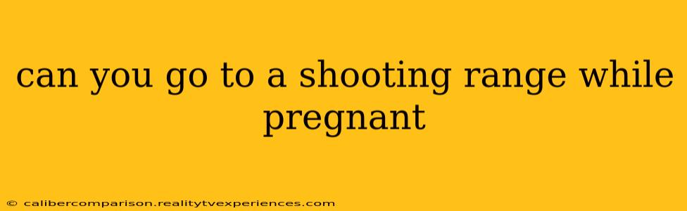 can you go to a shooting range while pregnant