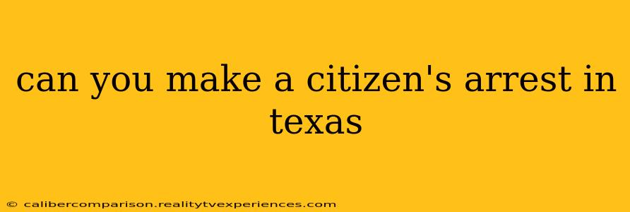 can you make a citizen's arrest in texas