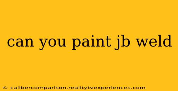 can you paint jb weld